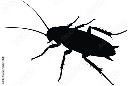 Cockroach silhouette vector, Cockroach black clip art