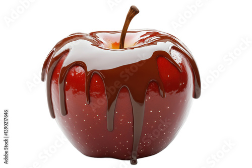 A Red Apple Glistening with a Lustrous Sheen