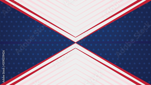 Vibrant Abstract Design Featuring Red White and Blue Colors With Stars Symbolizing Patriotism