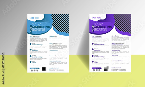 Modern business flyer template, abstract business flyer and creative design, editable vector template design, flyer template layout design
