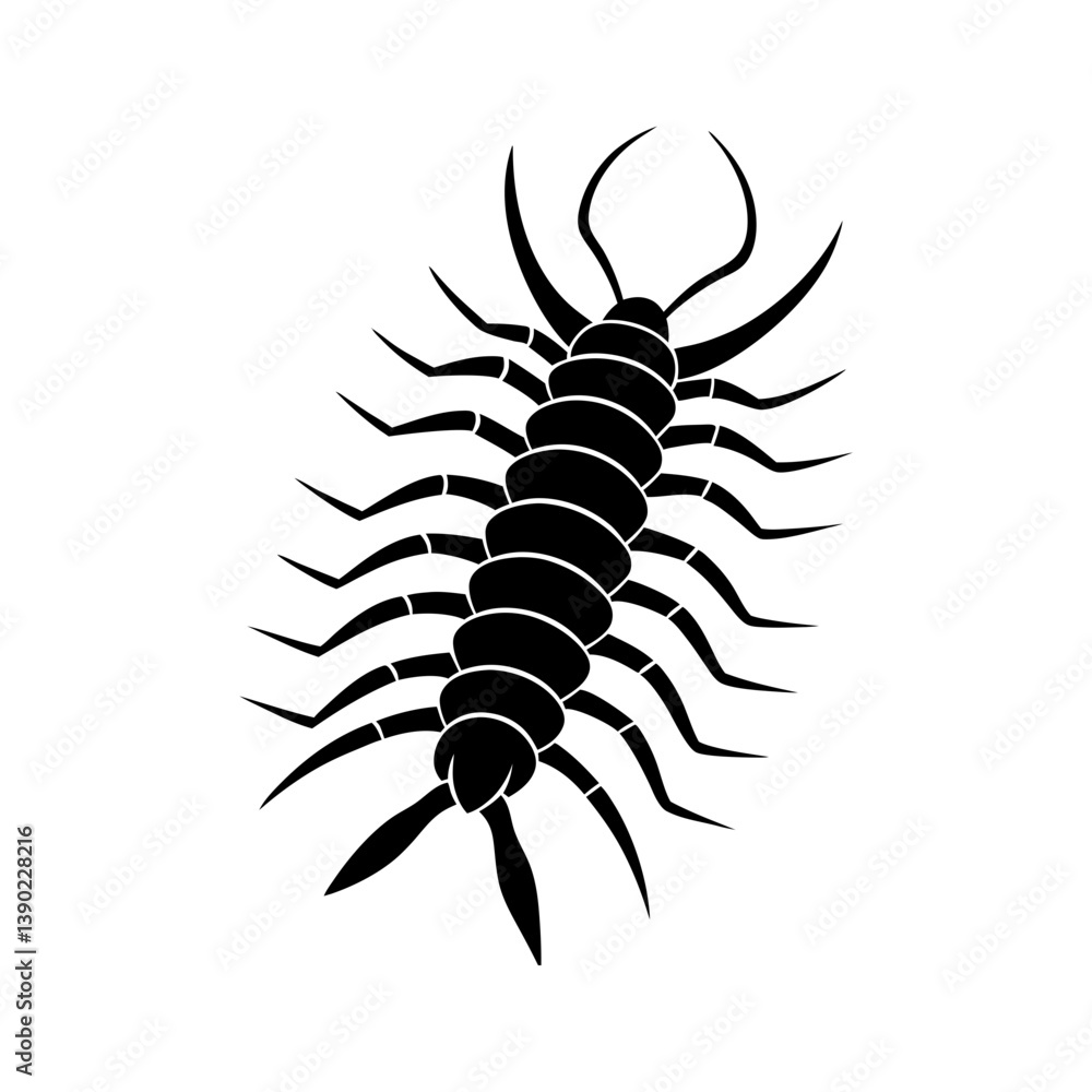 Centipede vector silhouette illustration Centipede vector silhouette illustration