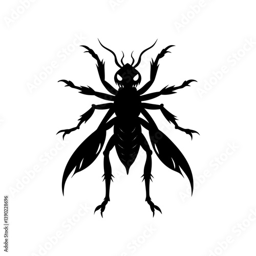 Creepy insect illustration silhouette