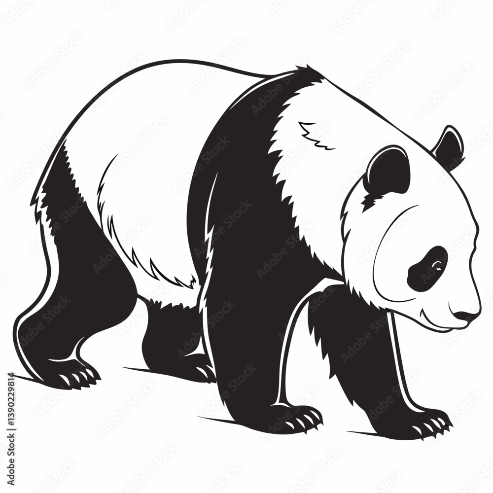 Obraz premium panda-silhouette