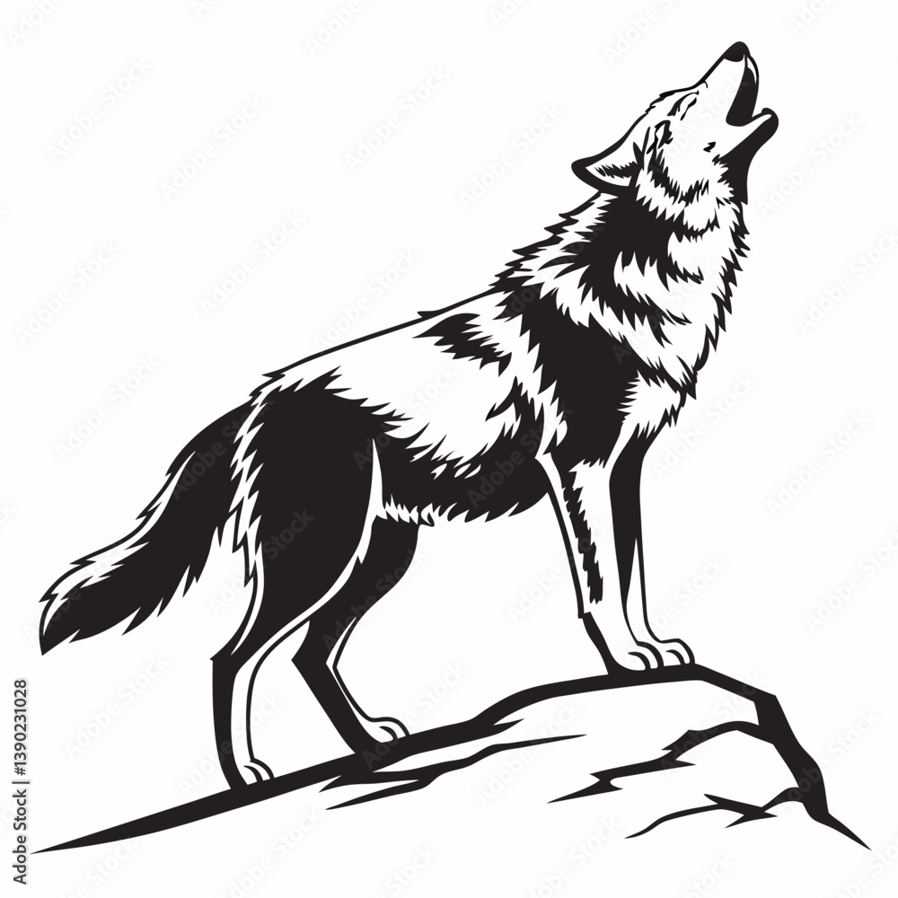 Fototapeta premium wolf silhouette