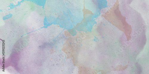 Abstract translucent multicolored watercolor background. Watercolor background. 3D illustration, 3D rendering. Colorful gradient ink colors wet effect hand drawn canvas background .