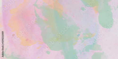 Abstract translucent multicolored watercolor background. Watercolor background. 3D illustration, 3D rendering. Colorful gradient ink colors wet effect hand drawn canvas background .