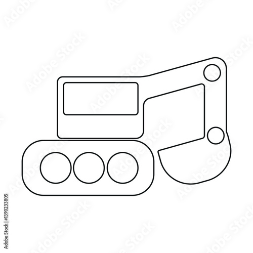 excavator linear icon