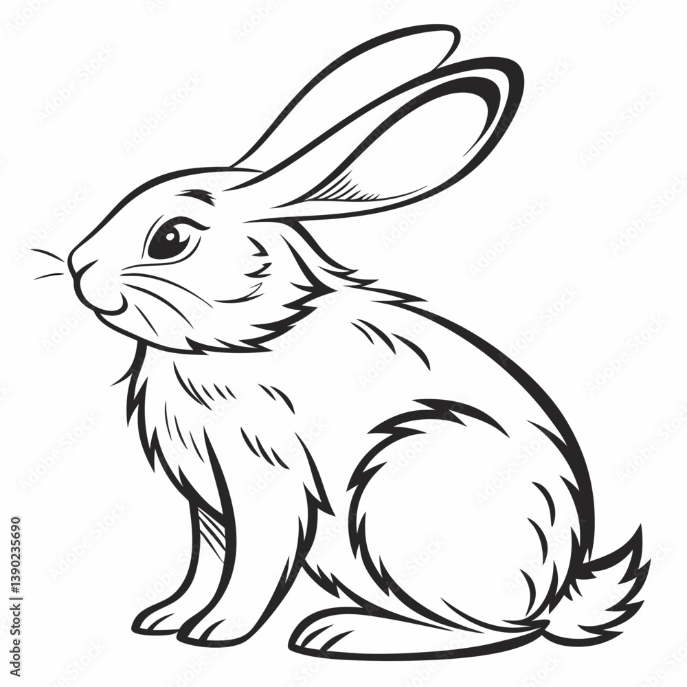 Obraz premium vector of a rabbit