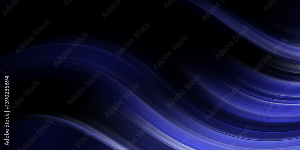 Abstract blue wave design on a dark background.
