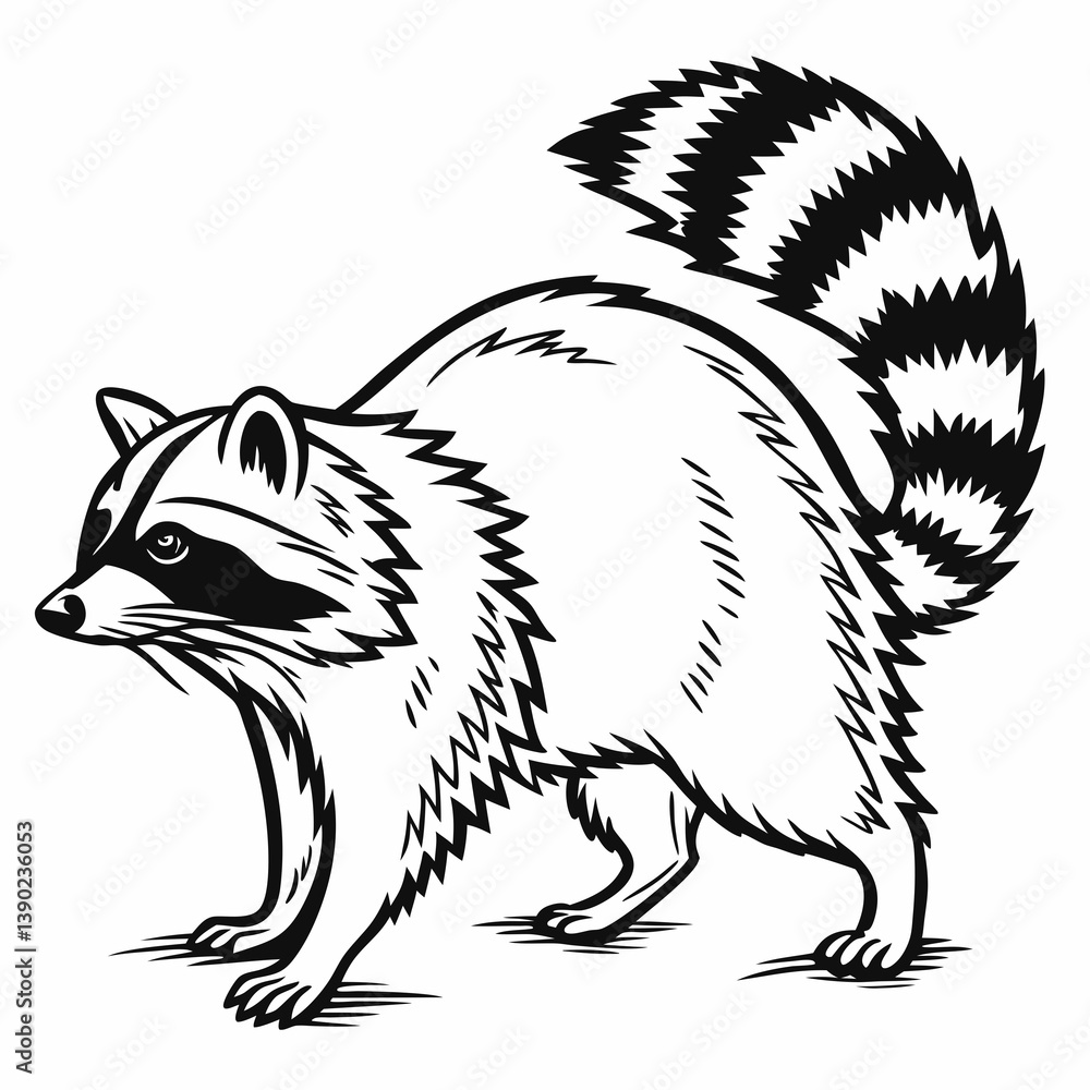 Obraz premium vector of a raccoon
