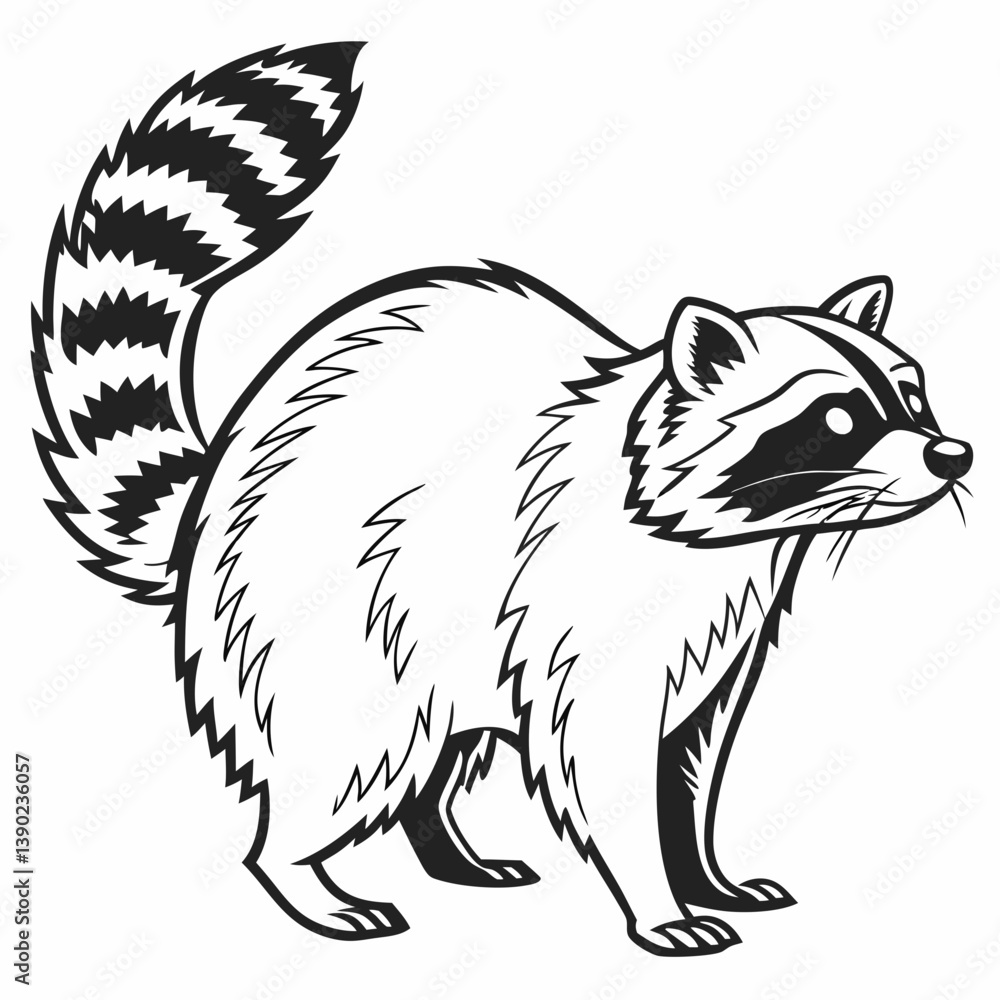 vector of a raccoon vector of a raccoon