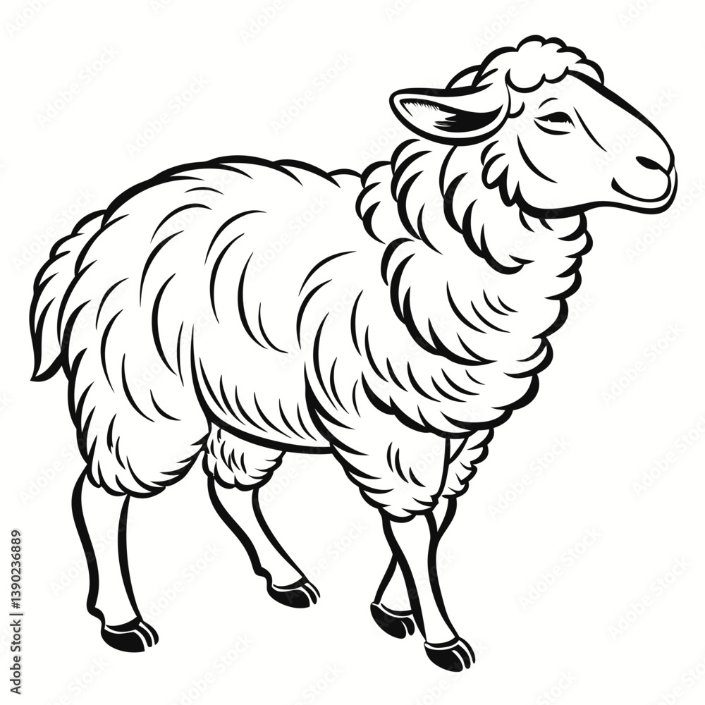 Obraz premium vector of a sheep