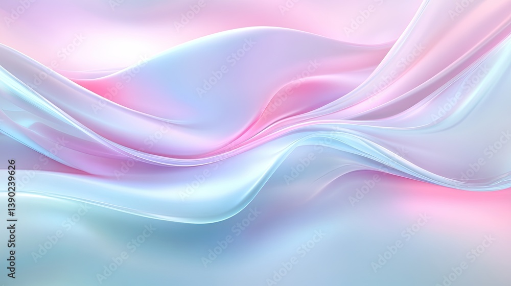 Soft Flowing Fabric Waves in Gentle Pastel Colors for Background Use Soft Flowing Fabric Waves in Gentle Pastel Colors for Background Use