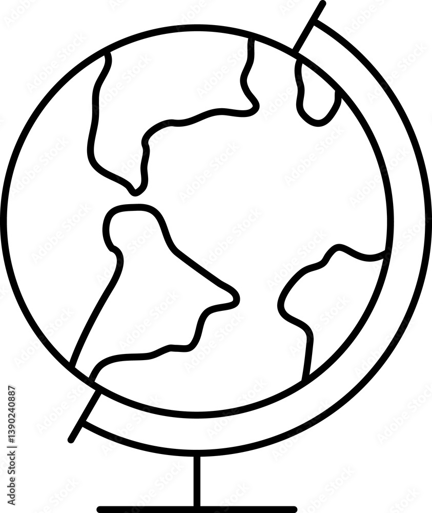 World globe line icon. Earth global country map sign. Travel internet globe collection. World globe line icon. Earth global country map sign. Travel internet globe collection.