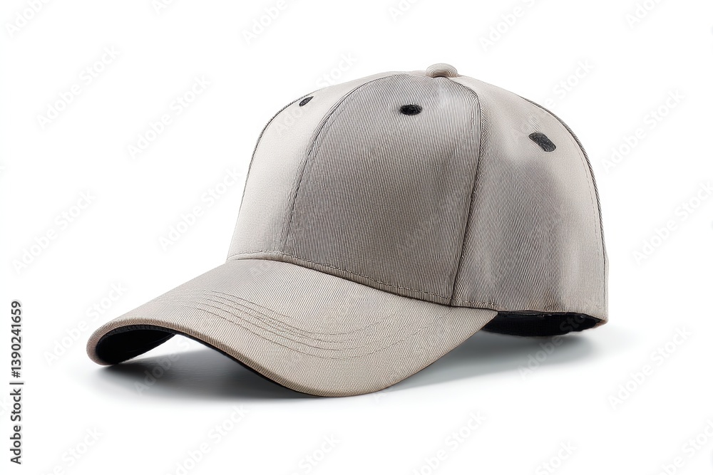 Fototapeta premium Stylish minimal design baseball cap isolated against a white backdrop for modern casual wear