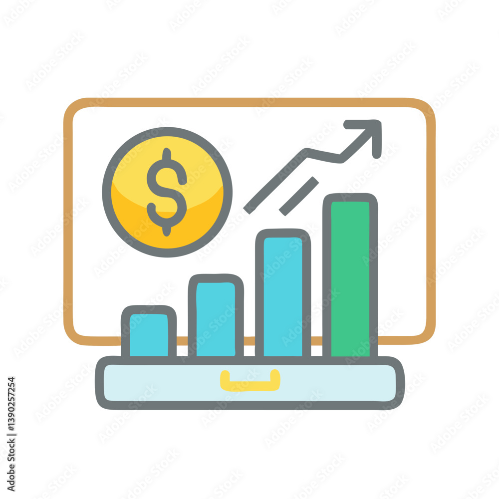 vector business graph, with candle sticks going up vector business graph, with candle sticks going up