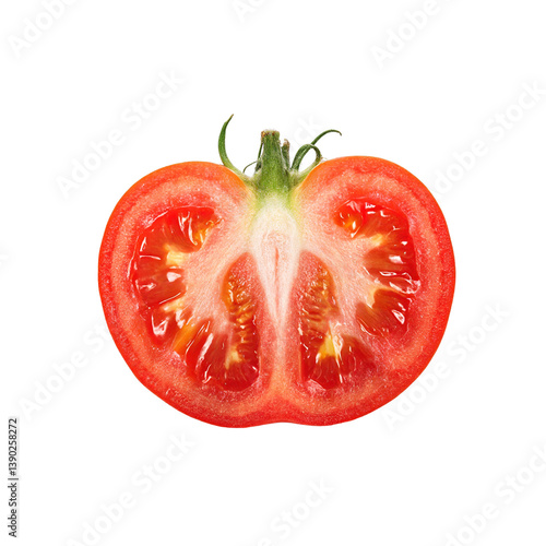 Wallpaper Mural Fresh Half Cut Tomato Slice Details with Seeds Inside High Quality Isolated Photo Torontodigital.ca