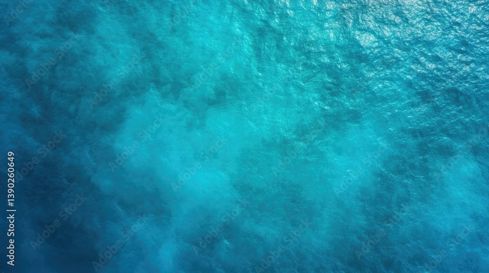 Calm turquoise water with sunlight reflections creates serene at Calm turquoise water with sunlight reflections creates serene at