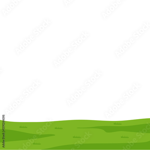 Nature landscape with hills and fields. Vector illustration.