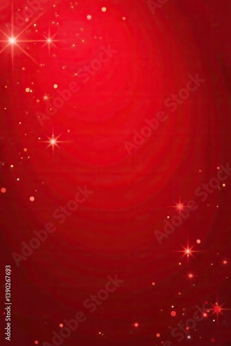 Red background with shining stars and sparkling glitter,  abstract,  fantasy