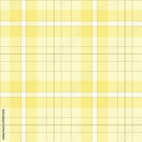 Contemporary Highland khaki & Soft ivory Seamless Tartan Fabric Design
