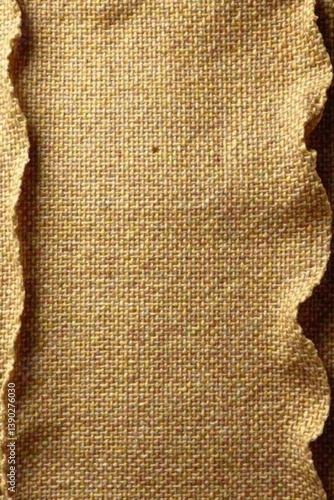 Rustic and textured natural burlap background with visible weave,  fibers,  eco-friendly