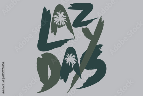 lazy das latter design for t-shirt printing design