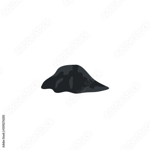 Pile of asphalt vector illustration. Construction materials. Black asphalt vector texture. Dark concrete gravel.