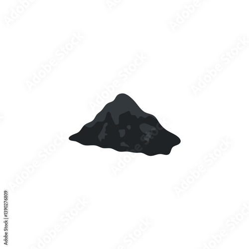 Pile of asphalt vector illustration. Construction materials. Black asphalt vector texture. Dark concrete gravel.