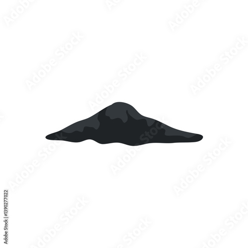 Pile of asphalt vector illustration. Construction materials. Black asphalt vector texture. Dark concrete gravel.