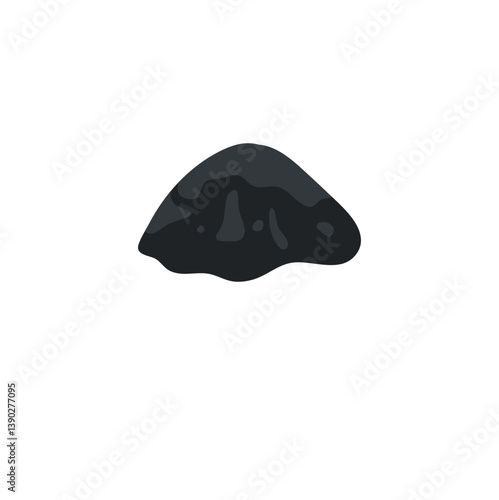 Pile of asphalt vector illustration. Construction materials. Black asphalt vector texture. Dark concrete gravel.