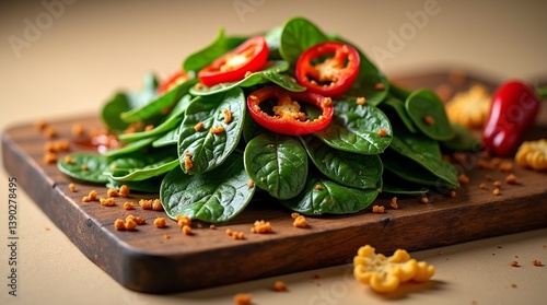 quick-fried water spinach with chili and soy sauce 