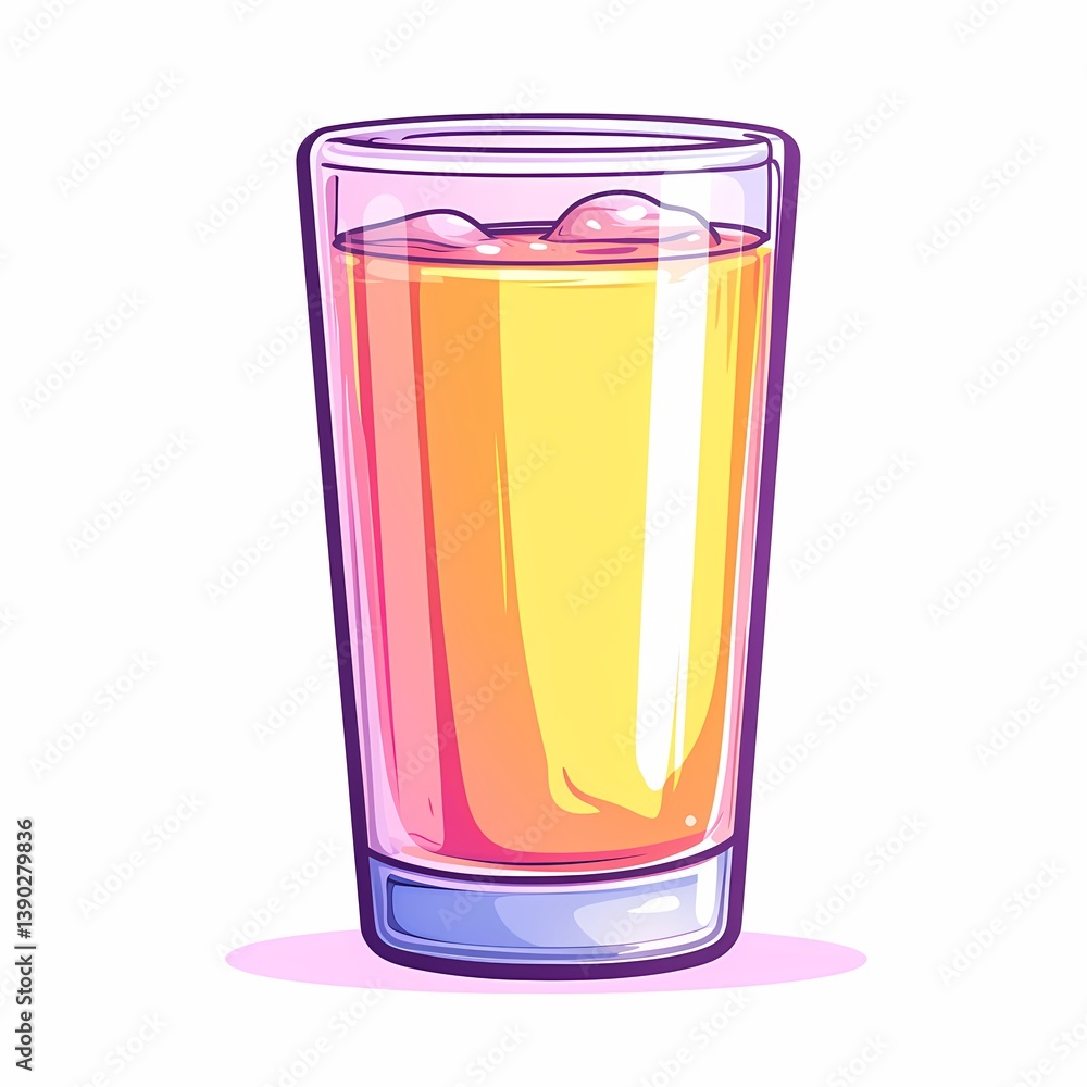Refreshing Citrus Beverage: Colorful Non-Alcoholic Smoothie with Ice for Summer Hydration Refreshing Citrus Beverage: Colorful Non-Alcoholic Smoothie with Ice for Summer Hydration