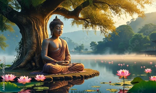 buddha in the lotus position