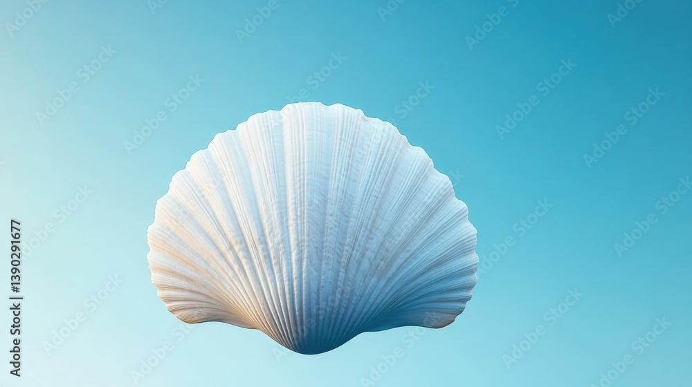 A minimalist seashell graphic with gentle gradients of blue and white, A minimalist seashell graphic with gentle gradients of blue and white,