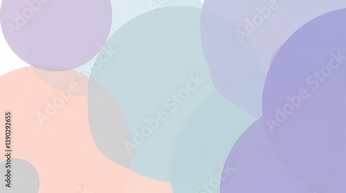 Wallpaper Mural Elegant abstract background with overlapping transparent circles in teal, peach, and lavender. Soft rhythm, modern vibe, perfect for UI or editorial design. Torontodigital.ca