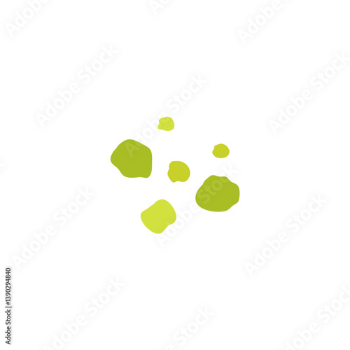 Green mold, poisonous spores. Vector illustration.