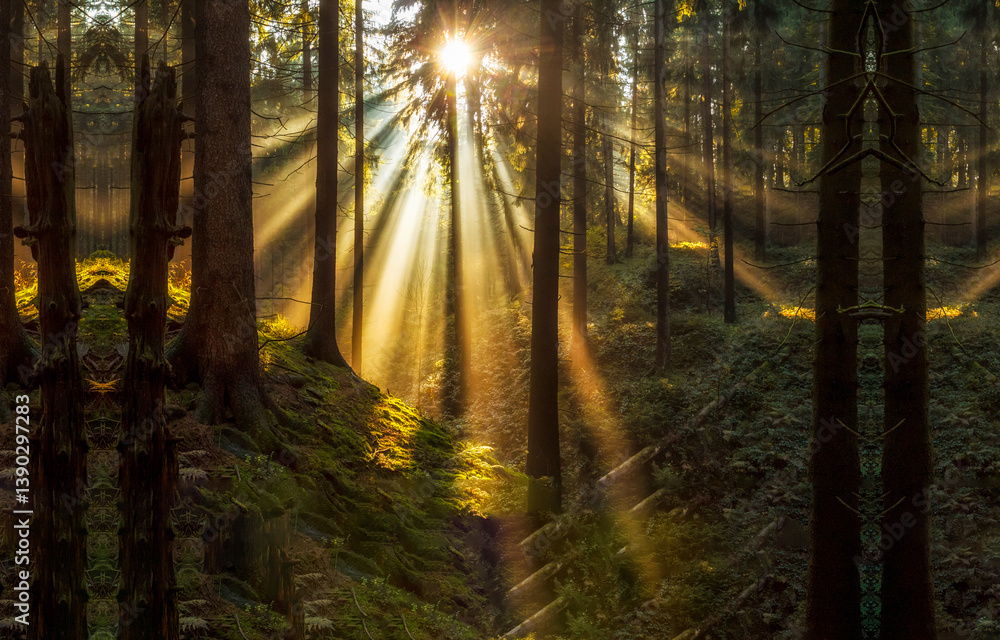 Fototapeta premium morning in the forest