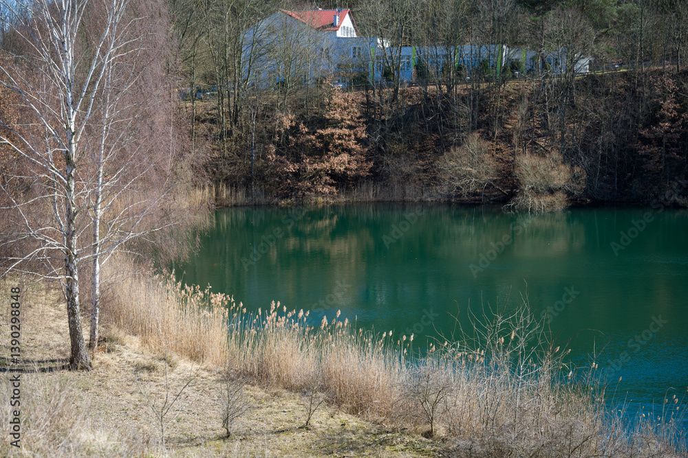Turkusowe Lake (Turquoise Lake) on Wolin Island, Wapnica Poland