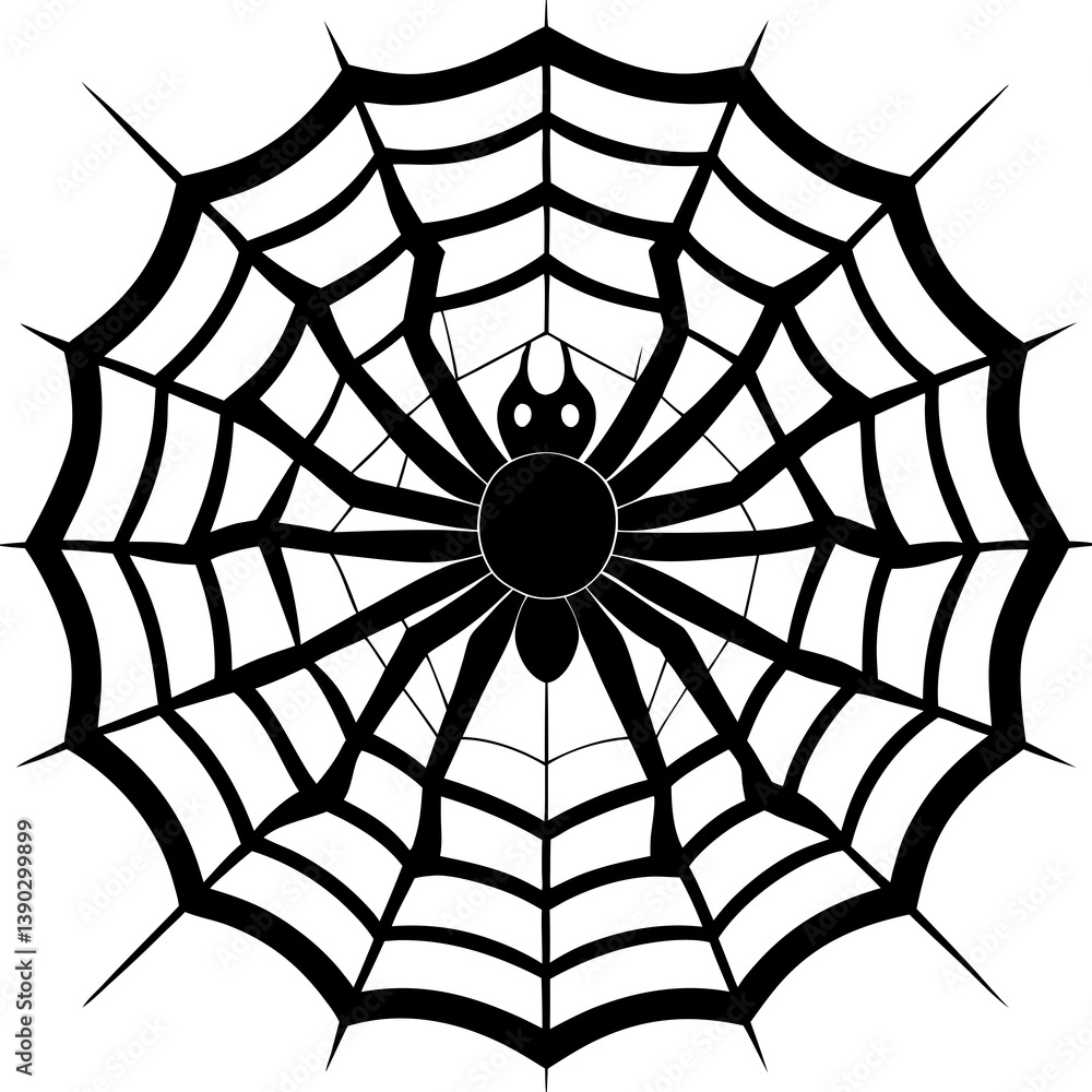 Obraz premium Giant spider in its web