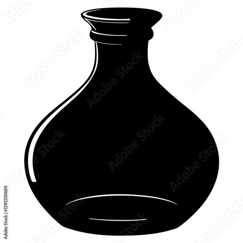  Glass cupping jar silhouette