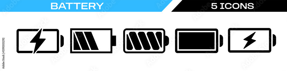 Fototapeta premium battery icon set. battery icons
