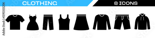 clothing icon. casual wear vector