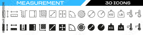 measurement icon. measure іcon set