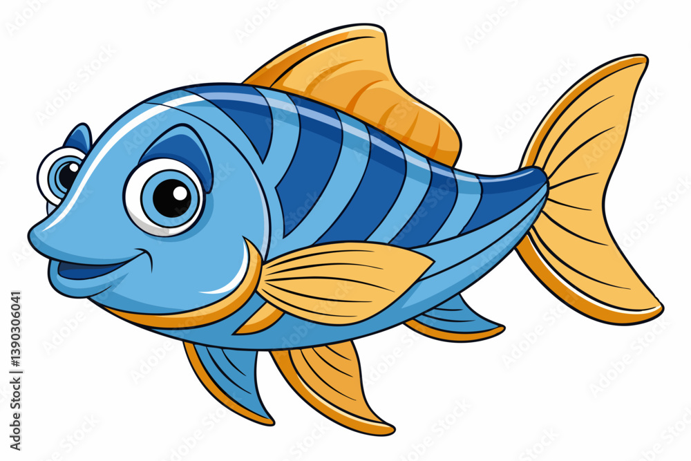 vector illustration of a cartoon fish vector illustration of a cartoon fish