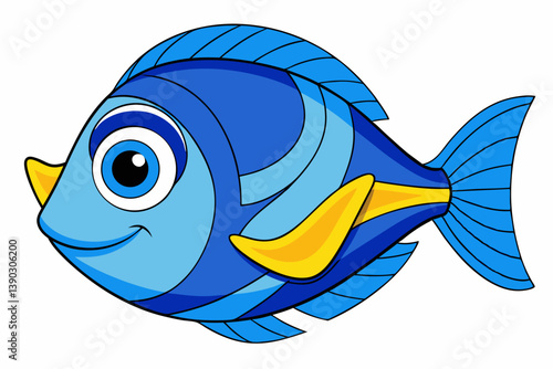 vector illustration of a cartoon fish