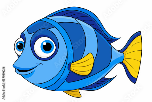 vector illustration of a cartoon fish