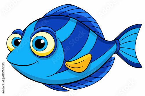 vector illustration of a cartoon fish