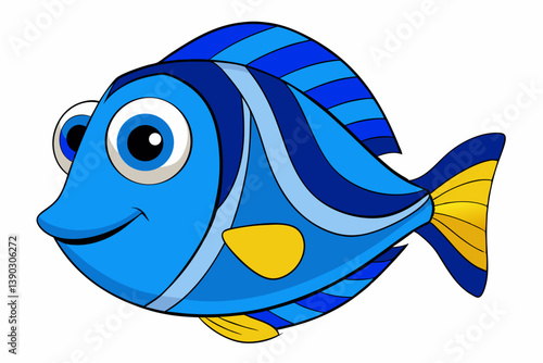 vector illustration of a cartoon fish