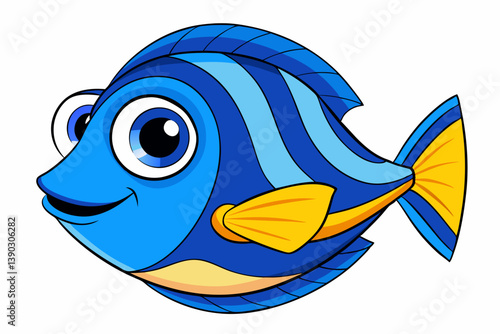 vector illustration of a cartoon fish